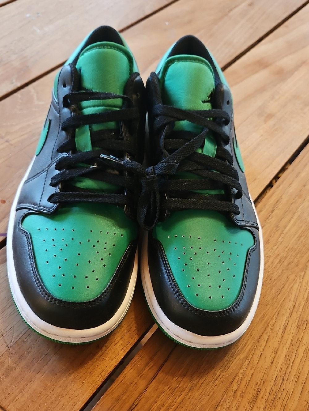 Nike Black and Green Sneaker Interior Label Detail